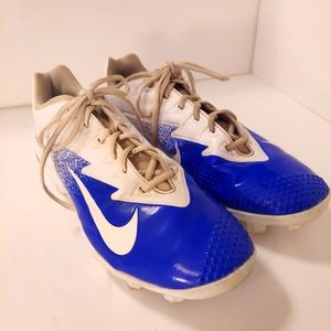 Nike Vapor Lunarlon Baseball Cleats Mens 11.5 Blue White Low Top